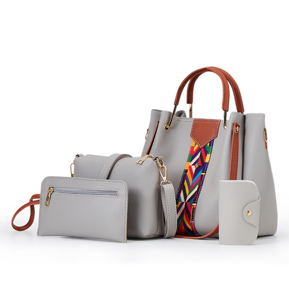 Faux Leather Bag Set of 4 - Picture 1 of 2